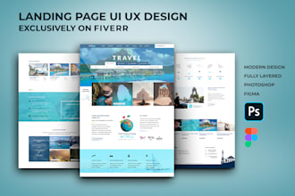 design professional uiux creative website landing page