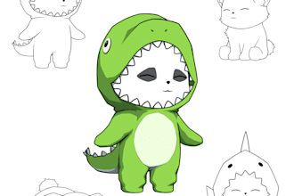 draw and design animals in cute style