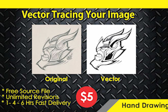 hand drawing to vector tracing
