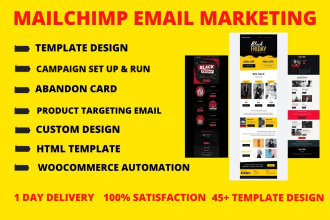 design mailchimp template, newsletter, and mailchimp email marketing