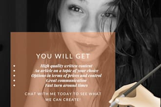 write high quality content on a topic of your choice