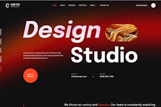design and develop a creative portfolio or resume landing page from figma