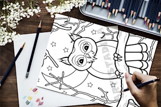 draw a coloring book for children