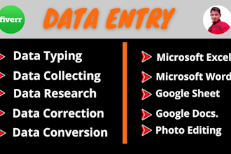 do your virtual assistance, data entry and web research
