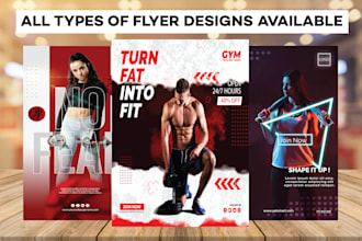 design creative and attractive flyers of all types