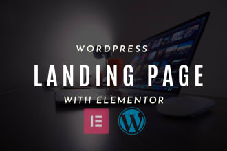 design wordpress elementor landing page optin page squeeze page