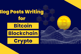 write blockchain and cryptocurrency articles, and blog posts