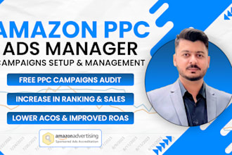 setup and manage amazon ppc campaigns and advertising ads