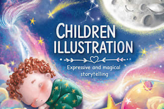 create expressive and magical children illustrations