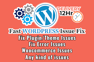 fix wordpress website, wordpress errors fix, issues and bugs