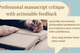 provide professional manuscript critique with actionable feedback
