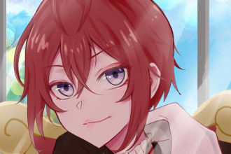 draw anime style illustrations, fanart, oc