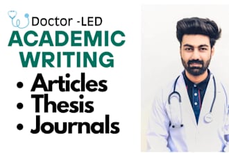 write researched medical articles, medical blogs as a doctor