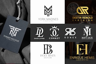 design luxury monogram, fashion, streetwear, or clothing brand logo
