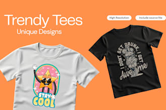 make unique and eye catching t shirt vector designs