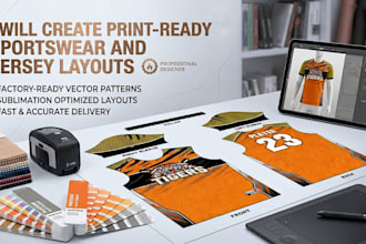 layout or print ready jersey designs for sublimation print
