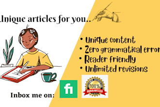 write unique articles on any topics