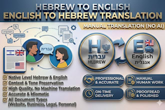 translate from hebrew to english or english to hebrew translation