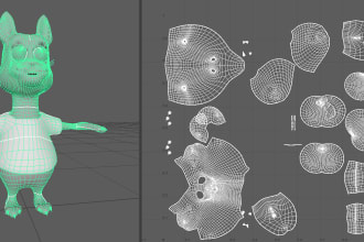 3d modeling, retopology, and uv mapping ready for texturing