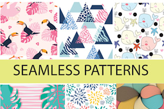 design repeat seamless patterns for fabric, textile printing