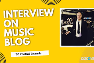 interview you and publish it on a popular music blog