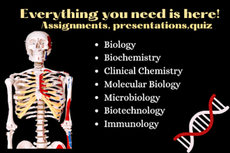be your tutor in biology, clinical subjects and help in assignment, articles