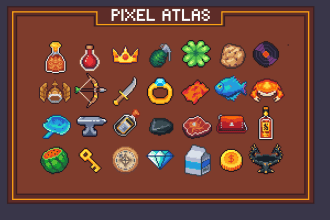 make item, icons, props in pixel art for your game