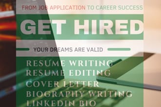 write professional resume, CV, and linkedin profile