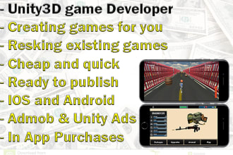 develop an android, IOS game inside unity3d for you