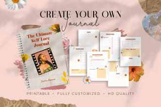 design editable journal and planner in canva