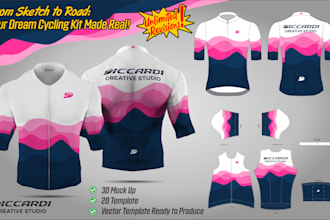 design custom cycling jerseys and kits for sublimation printing
