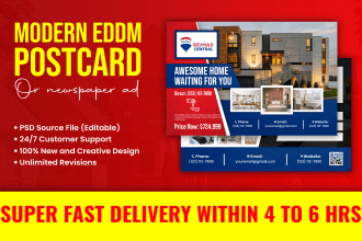 design modern eddm postcard or newspaper ad