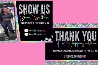 do amazone,thank you,business card,flyer for ,beauty,lash,boutique,hair,business