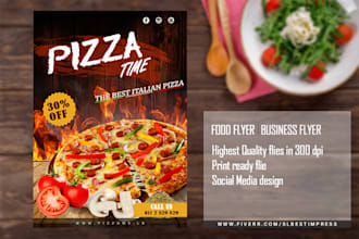 do modern restaurant food flyer or brochure