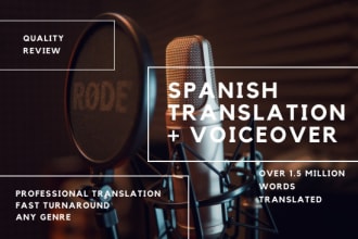 translate your audio from english to spanish and record the voiceover