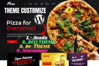 develop, design wordpress website, theme demo import, do customization