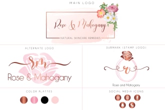 do professional feminine signature branding kit and candle business logo