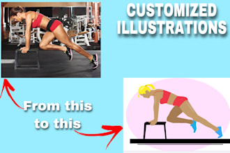 do modern flat illustrations and yoga illustrations