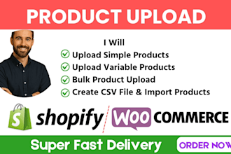 do product upload products listing or add products to shopify woocommerce store