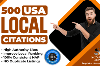 list your business in best 500 USA local citations and directories for local SEO