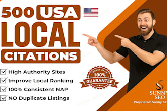 put your business in top 500 USA local citations and directories for local SEO