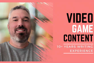 write your videogame content