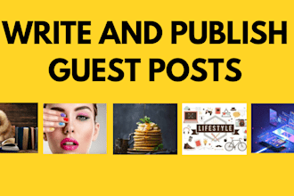 write and publish articles for blogs as guest posts