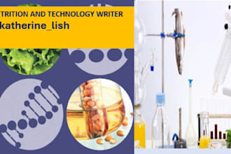 write projects and articles in food science, nutrition and technology