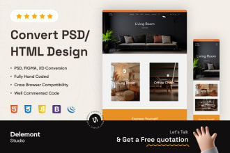 convert psd to html figma to html css xd to html bootstrap 5 responsive website