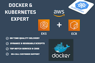 be your docker, eks, ecs, ecr, kubernetes and containers app expert