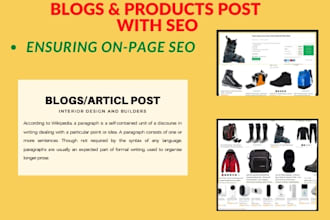 publish SEO friendly blogs and affiliated products comparisons