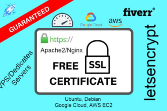 install free ssl certificate google cloud , vps ,aws servers