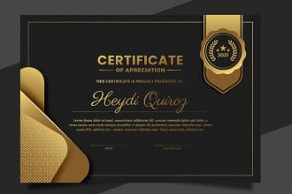 design formal,  custom certificate, gift voucher, discount coupon and postcard