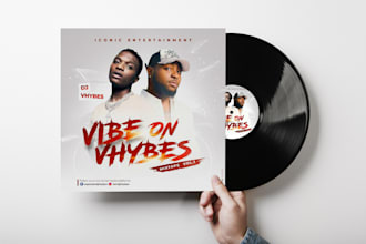 design album cover, cd label, cd cover in 24 hours